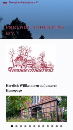 Vorschau der mobilen Webseite www.freunde-andertens.de, Freunde Andertens e.V.