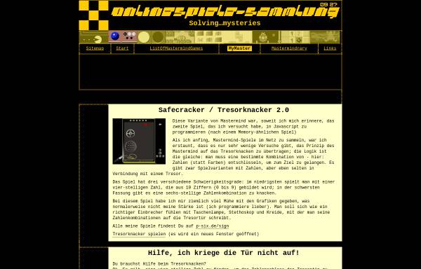 Vorschau von www.onlinespiele-sammlung.de, Tresorknacker [Jürgen Müller-Lütken]