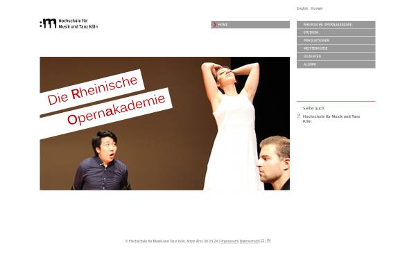 Vorschau von roa.hfmt-koeln.de, HfMT Köln, Rheinische Opernakademie