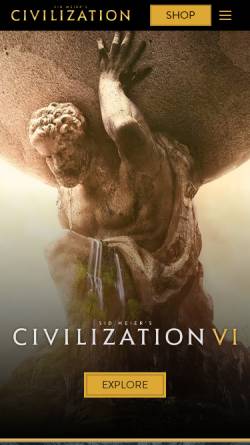 Vorschau der mobilen Webseite civilization.com, Civilization V
