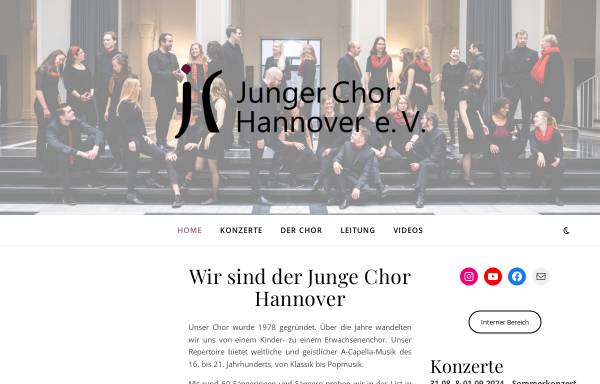 Vorschau von www.junger-chor-hannover.de, Junger Chor Hannover