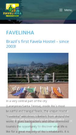 Vorschau der mobilen Webseite www.favelinha.com, Pousada Favelinha