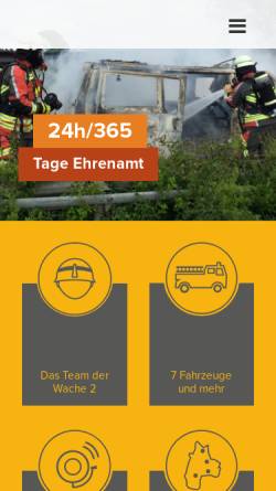 Vorschau der mobilen Webseite www.feuerwehr-garstedt.de, Freiwillige Feuerwehr Garstedt