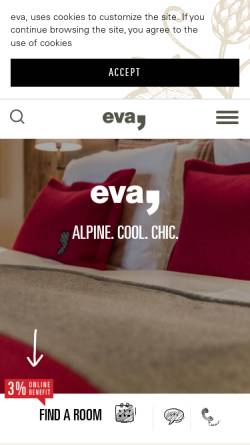 Vorschau der mobilen Webseite www.eva-paradise.at, Eva Hotels & Beauty