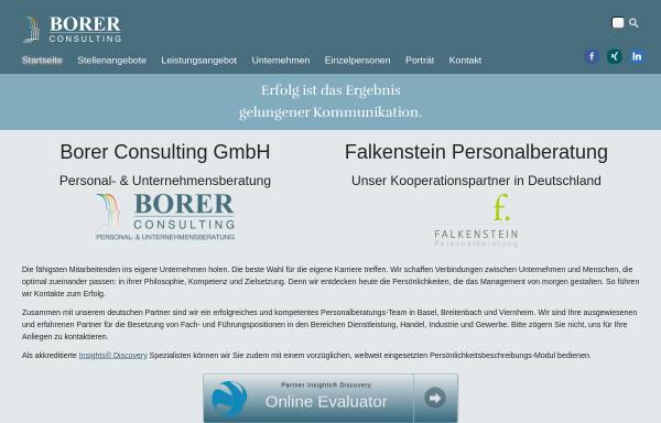 Vorschau von www.borerconsulting.ch, Borer Consulting GmbH