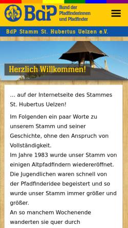 Vorschau der mobilen Webseite pfadfinder-uelzen.de, BdP-Stamm St. Hubertus