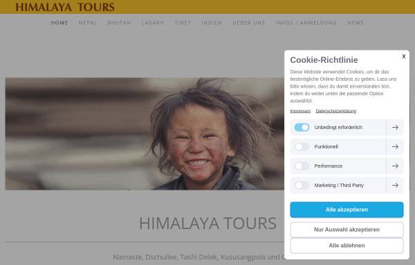 Vorschau von himalayatours.ch, Himalaya Tours