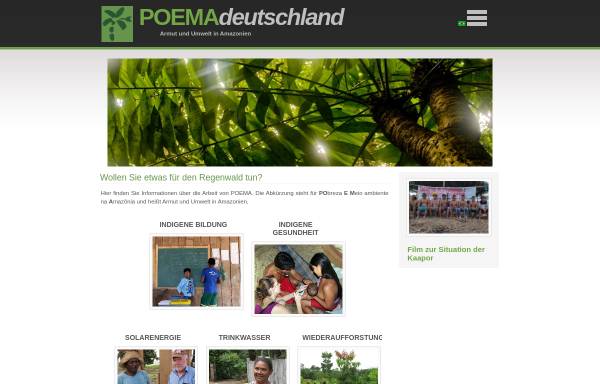 Vorschau von www.poema-deutschland.de, Poema - Armut und Umwelt in Amazonien e.V.
