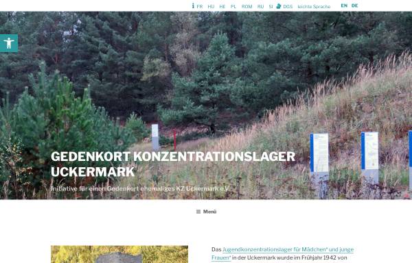 Vorschau von gedenkort-kz-uckermark.de, Gedenkort Jugendkonzentrationslager und späteres Vernichtungslager Uckermark