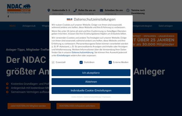 Vorschau von www.ndac.de, Niedersächsischer Aktienclub (NDAC)