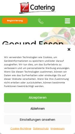 Vorschau der mobilen Webseite www.z-catering.de, Z-Catering Berlin GmbH & Co.KG