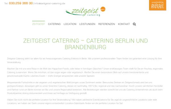 Vorschau von www.zeitgeist-catering.de, Zeitgeist Catering