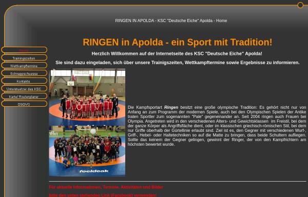 Vorschau von www.kscapolda.wg.vu, KSC Deutsche Eiche Apolda e.V.