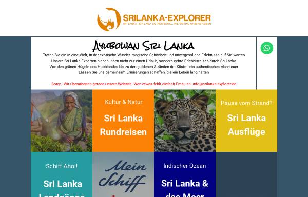 Vorschau von www.srilanka-explorer.de, Srilanka Explorer