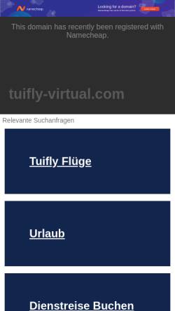 Vorschau der mobilen Webseite www.tuifly-virtual.com, TUIfly