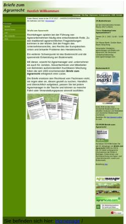 Vorschau der mobilen Webseite www.nl-bzar.de, Briefe zum Agrarrecht -Zeitschrift für Agrar- und Unternehmensrecht