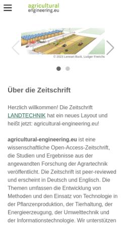 Vorschau der mobilen Webseite www.landtechnik-online.eu, Landtechnik und Agrartechnische Forschung