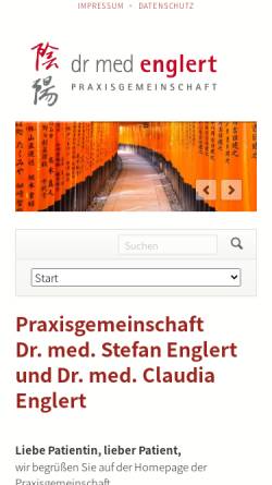 Vorschau der mobilen Webseite dr-englert-tcm.de, Prof. Dr. med. Stefan Englert und Dr. med. Claudia Englert
