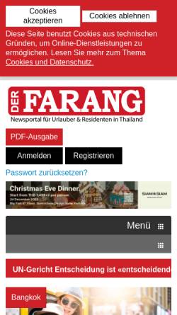 Vorschau der mobilen Webseite der-farang.com, Der Farang