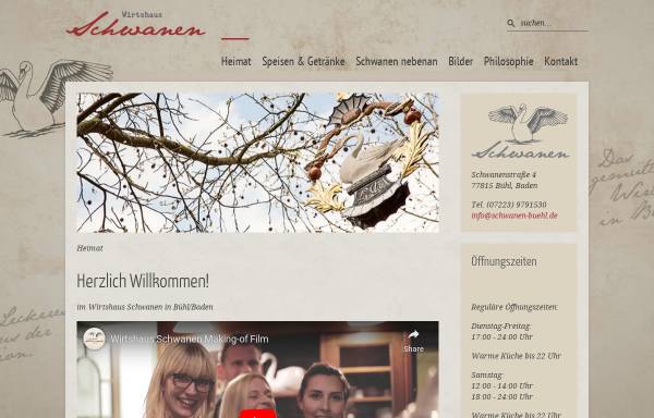 Vorschau von www.schwanen-buehl.de, Wirtshaus Schwanen