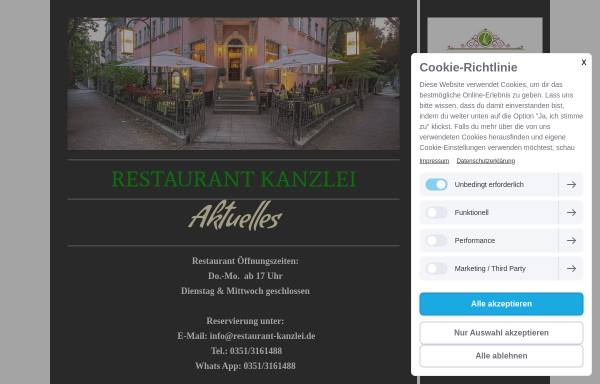 Vorschau von www.restaurant-kanzlei.de, Restaurant Kanzlei
