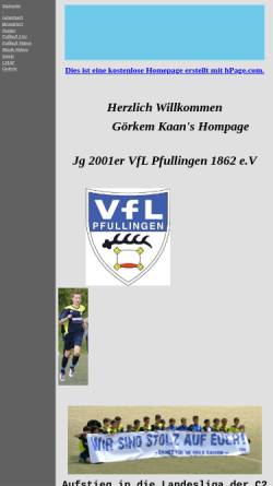 Vorschau der mobilen Webseite www.soccerkaan.npage.de, Kaan, Görkem