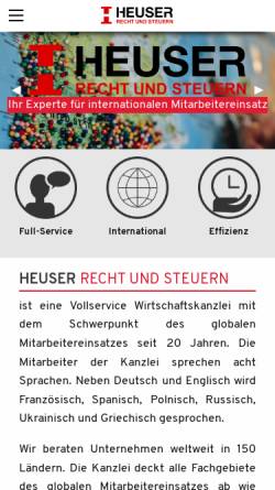 Vorschau der mobilen Webseite www.heuser-collegen.de, Heuser & Collegen