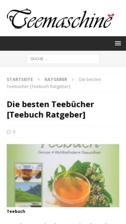 Vorschau der mobilen Webseite www.teebuch.de, Teebuch.de