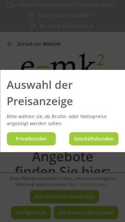 Vorschau der mobilen Webseite shop.emk-online.de, EmK - Vertriebs GmbH