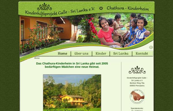 Vorschau von www.kinderhilfsprojekt-galle-srilanka.de, Kinderhilfsprojekt Galle - Sri Lanka e.V.