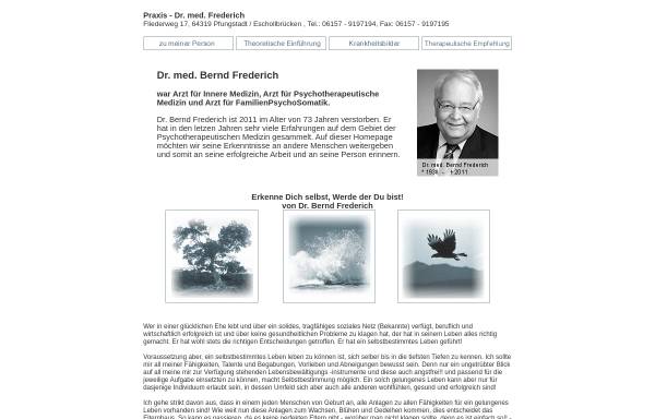 Vorschau von www.frederich.de, Dr. med. Bernd Frederich