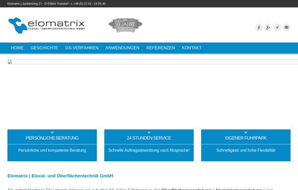 Vorschau von www.eloxal-erdmann.de, Maschinenbau Eloxal Erdmann GmbH