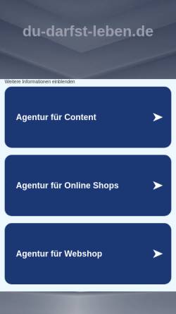 Vorschau der mobilen Webseite www.du-darfst-leben.de, Du darfst Leben