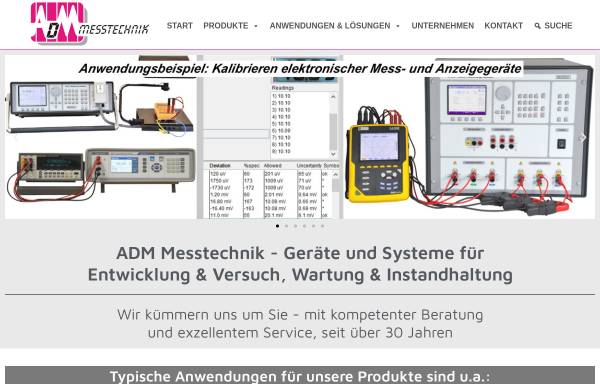 Vorschau von www.adm-messtechnik.de, ADM Messtechnik GmbH