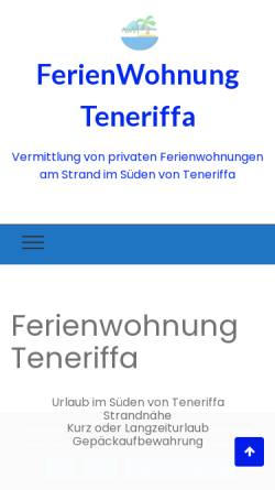 Vorschau der mobilen Webseite www.ferienwohnungteneriffa.de, Ferienwohnung Teneriffa