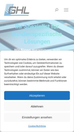 Vorschau der mobilen Webseite www.ghl-kl.de, Groß Hard- und Software Lösungen GmbH