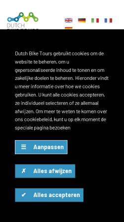 Vorschau der mobilen Webseite www.dutchbiketours.nl, Dutch Bike Tours