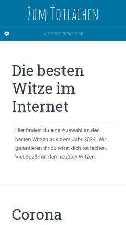 Vorschau der mobilen Webseite witze-ueber-witze.de, Witze über Witze