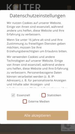 Vorschau der mobilen Webseite kolter.de, Kolter Electronic [Kolter, Heinrich]