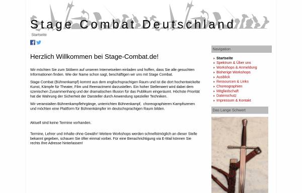Vorschau von www.stage-combat.de, Stage Combat (Bühnenkampf) in Deutschland