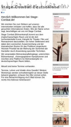Vorschau der mobilen Webseite www.stage-combat.de, Stage Combat (Bühnenkampf) in Deutschland