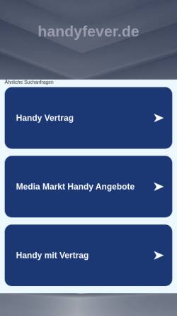 Vorschau der mobilen Webseite www.handyfever.de, Handyfever