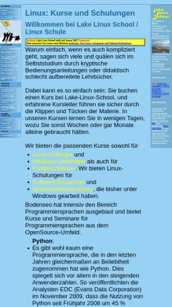 Vorschau der mobilen Webseite www.lake-linux-schule.de, Linux Schule