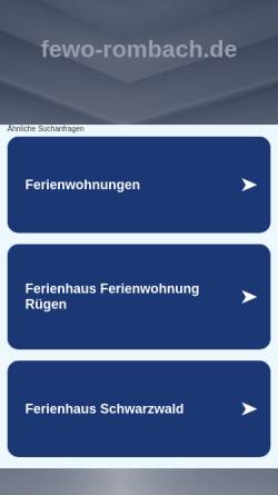 Vorschau der mobilen Webseite www.fewo-rombach.de, Ferienwohnung in St. Peter im Schwarzwald