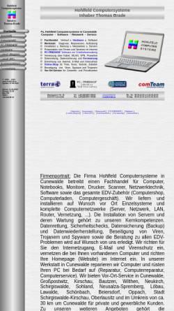 Vorschau der mobilen Webseite www.hohlfeld.de, Hohlfeld Computersysteme Inh. Thomas Brade