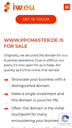 Vorschau der mobilen Webseite www.ppcmaster.de, ppcMaster - Keyword Recherche für SEO/SEN