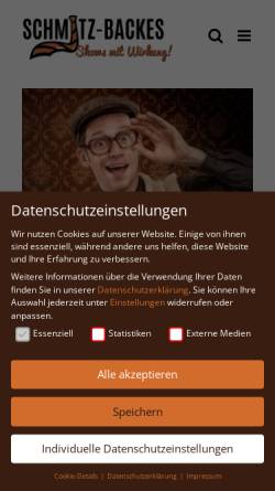 Vorschau der mobilen Webseite www.schmitz-backes.de, Büttenredner Schmitz-Backes