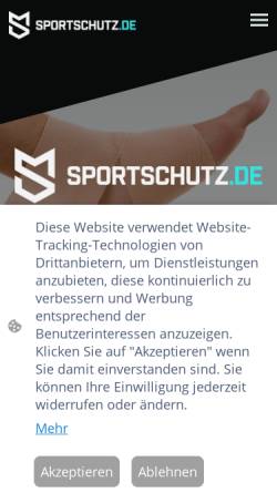 Vorschau der mobilen Webseite www.sportschutz.de, Sportschutz