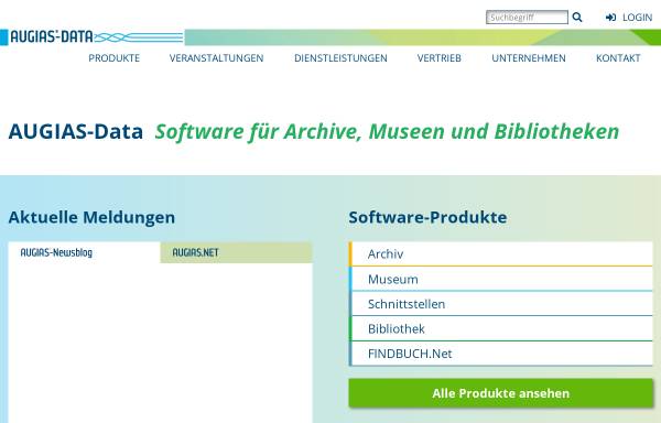 Vorschau von www.augias.de, AUGIAS-Data