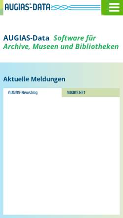 Vorschau der mobilen Webseite www.augias.de, AUGIAS-Data